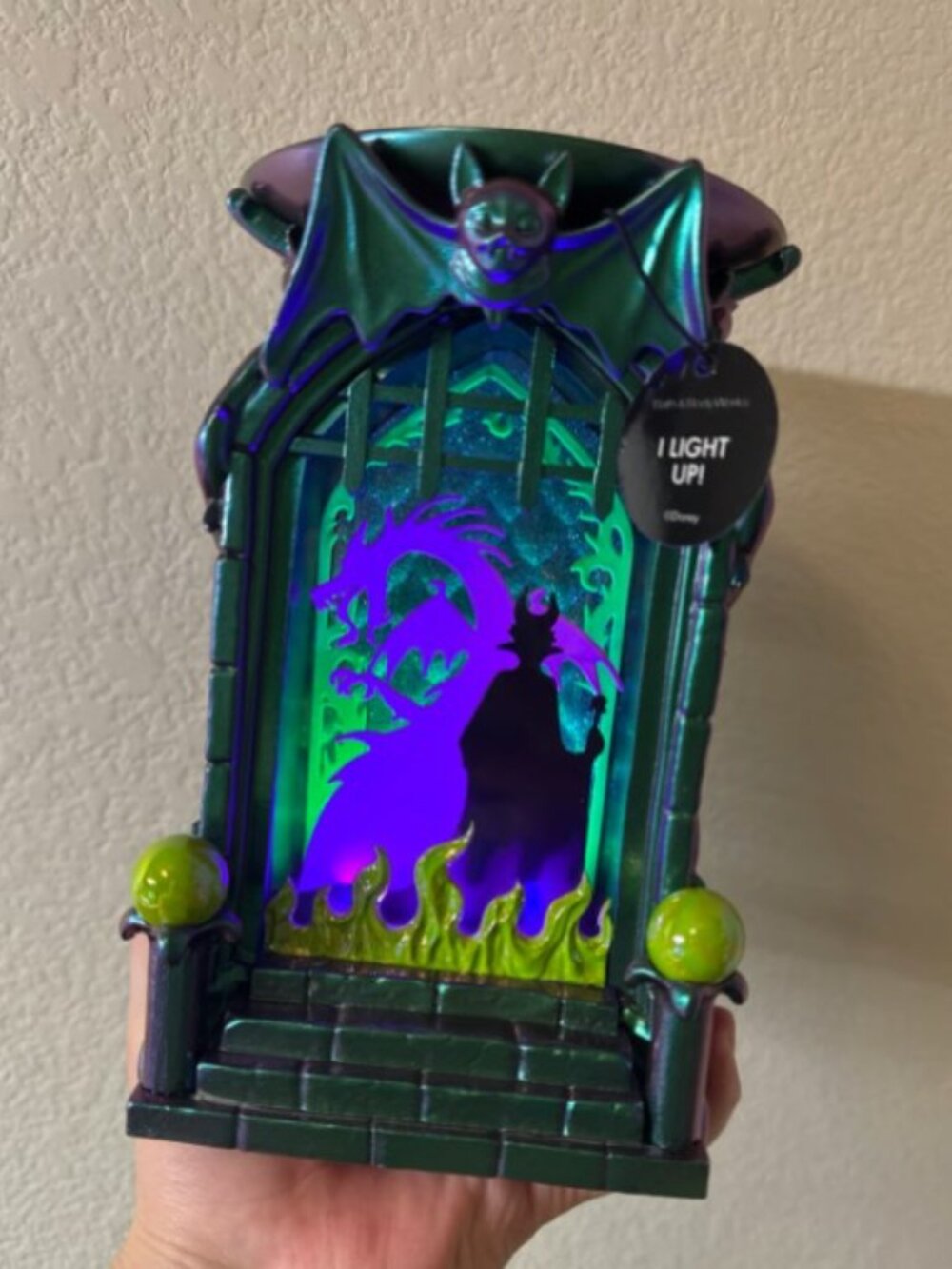 Disney Villains MALEFICENT Dragon Dragon Castle Light-Up Heav Candle Holder NIB